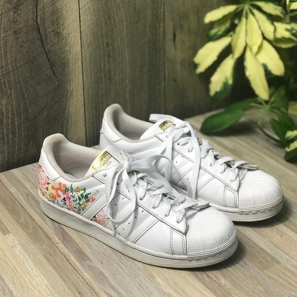 adidas Shoes - Adidas Stan Smith White Flowers WMNS AUTHENTIC